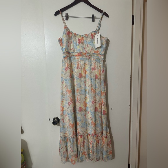 NWT LIKELY RAFFY FLORAL DRESS Ivory / Grey Mult Womens Size 10 - Picture 4 of 11